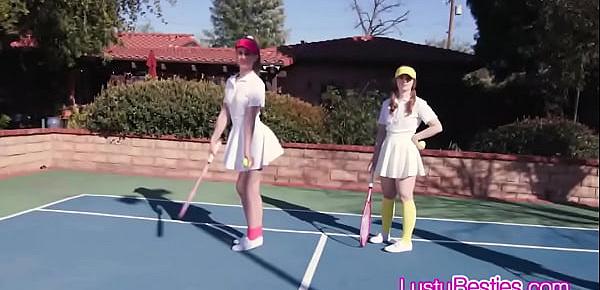  Interrupting tennis with a foursome on the court